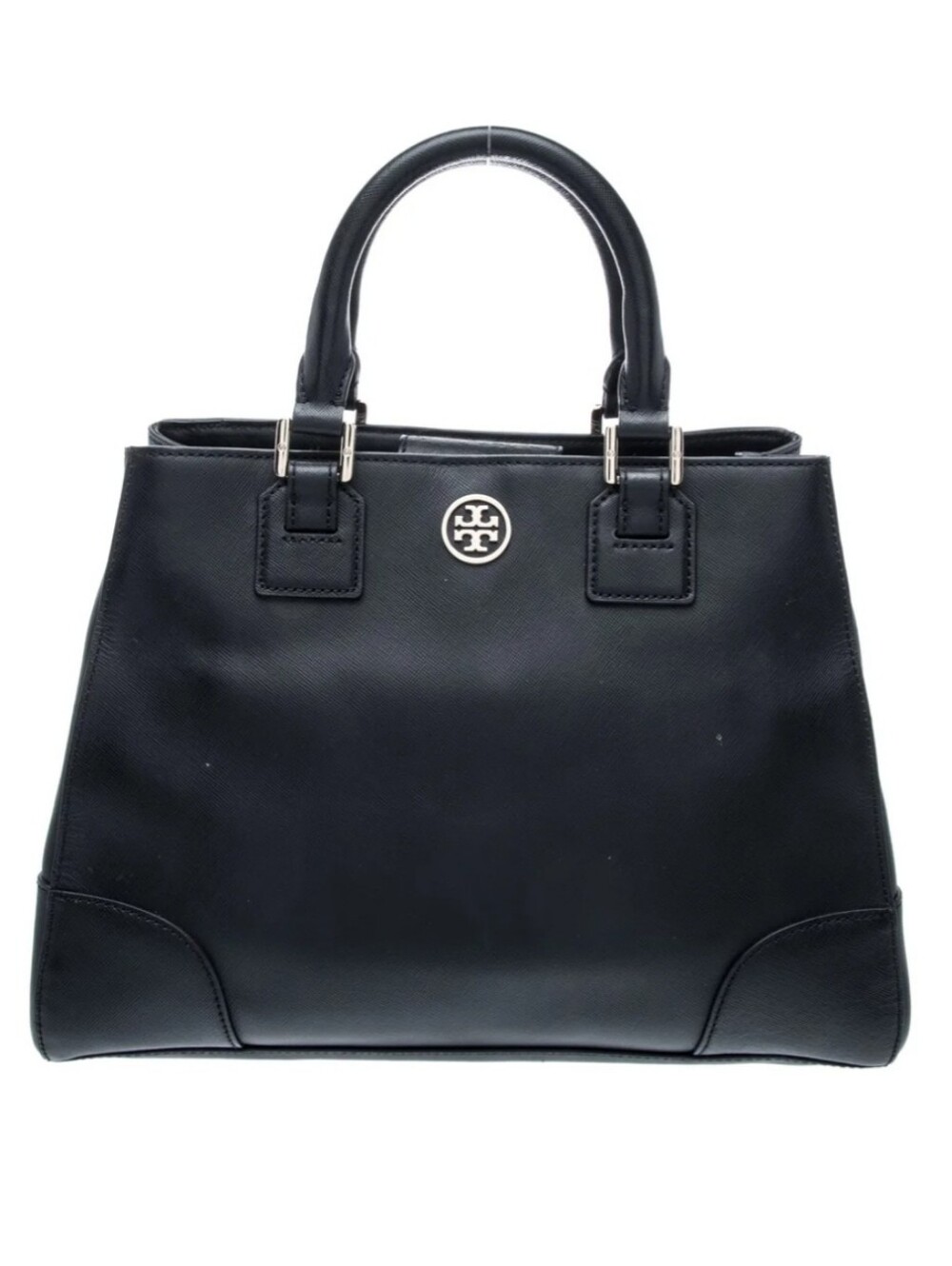 Tory Burch Authentic Navy Blue Leather Top Handle Bag